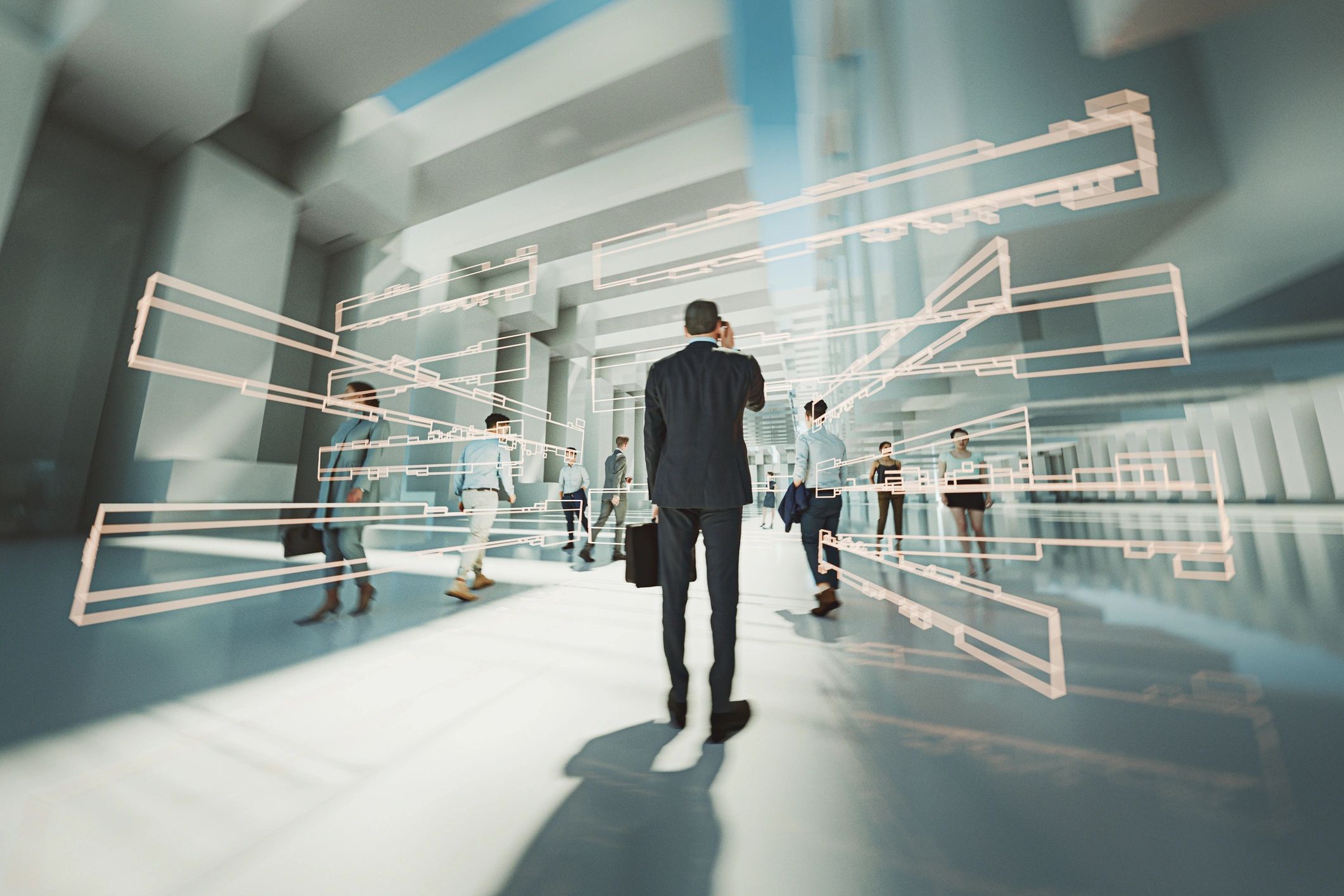 modern business contact abstract